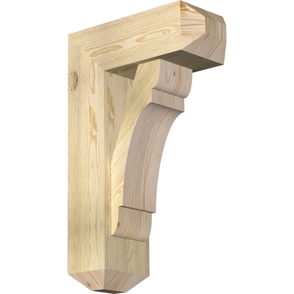 Ekena Millwork Olympic Craftsman Rough Sawn Bracket w/ Offset Brace, Douglas Fir, 8"W x 20"D x 32"H BKT0806X20X32OLY04RDF - main